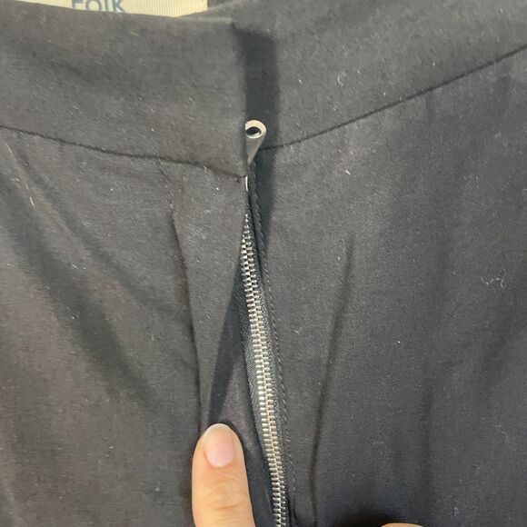 Folk Clothing black trouser pants tuxedo stripe size 1 / XS - Picture 8 of 11